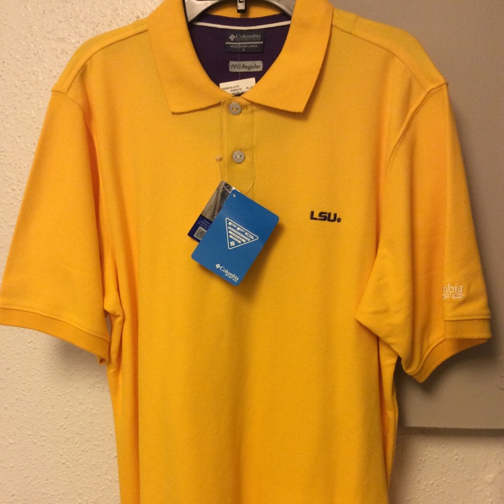 LSU Columbia Performance Fishing Gear Polo Shirt